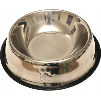 Miska pro psa Jedna kovová miska stříbrná 1,34 l