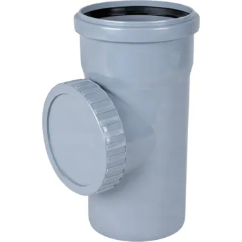 Kanalizační potrubí REVIZNÍ ŠACHTA 110 TRUBKY KANALIZAČNÍ DN 110 ŠEDÁ ČISTÍCÍ OTVOR