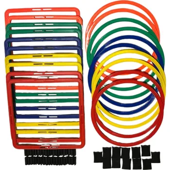 Atletická překážka MERCO Tréninková sada na přeskoky, sada agility čtverců a obručí