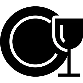 Dóza na potraviny Označto Štítek/nálepka do koupelny - Talíř Barva písma: Stříbrná