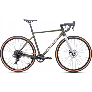 Silniční kolo Gravel kolo Romet Boreas 2, rám 52 cm, kola 28", zelené