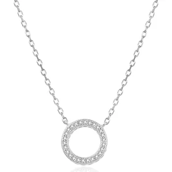Náhrdelník AGATO Třpytivý náhrdelník s kroužkem AGT-N038W