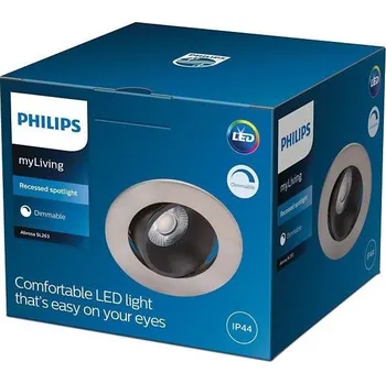 Koupelnové svítidlo Philips - LED Stmívatelné koupelnové svítidlo ABROSA LED/9W/230V IP44