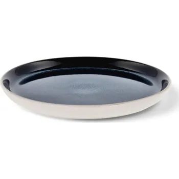 Talíř Dezertní talíř GASTRO 21 cm, bílá / tmavě modrá, kamenina, Bitz