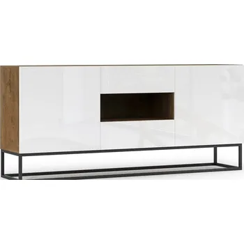 Ložnice ELTAP Komoda AVORIO 180 dub artisan bílá lesk