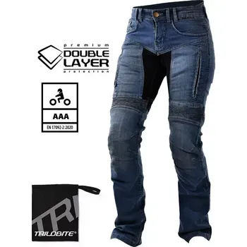 Sportovní oblečení Dámské kalhoty na moto Trilobite Parado doublelayer AAA regular fit blue level 2