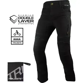 Sportovní oblečení Trilobite Parado doublelayer AAAA slim fit men jeans long black level 2 vel. 42