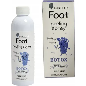 Kosmetika na nohy LUXELUX Peeling ve spreji na nohy – Exfoliační sprej s kolagenem / 200 ml