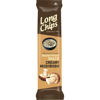 Slaná pochutina LONG Chips Houby Smetana 75g cena za kartonové balení (Kartonové balení : 20 ks)