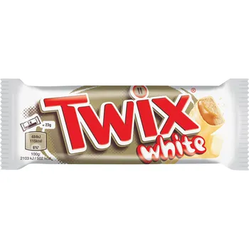 Čokoládová tyčinka Twix White 46g (Kartonové balení : 32 ks)
