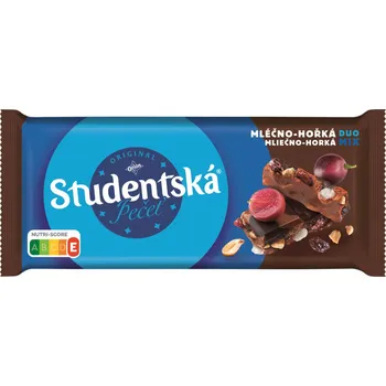 Čokoláda Studentská pečeť MLÉČNÁ-HOŘKÁ 170g (Kartonové balení : 16 ks)