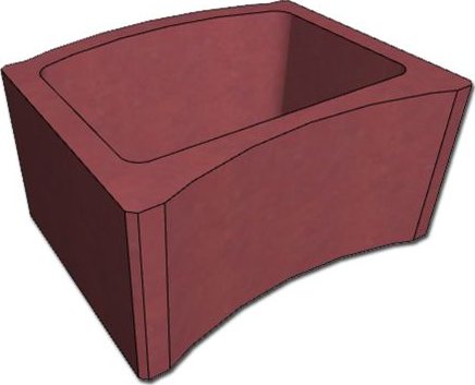 Svahovka červená 400x330x200