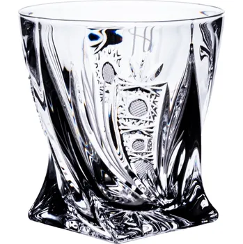 Sklenice Crystalite Bohemia Quadro whisky sklenice 340ml, Kometa Počet sklenic v balení: 2 sklenice v dárkové sadě, Balení: Dárkové balení