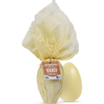 Čokoláda AltroMercato Bio vejce z bílé čokolády s překvapením v hedvábném papíru, 200 g