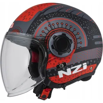 Helma na motorku MOTOCYKLOVÁ PŘILBA NZI RINGWAY 2 DUO ANTERA ANTRACITOVÁ ČERVENÁ MATNÁ XL