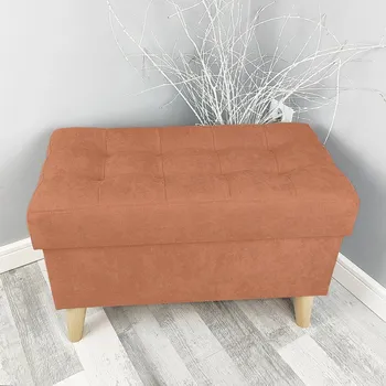 Taburet Taburet s úložným prostorem Florencie 60 × 30 cm, oranžový Soro 51