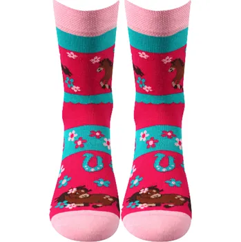 Dívčí ponožky Fuski Boma - Horsik - magenta