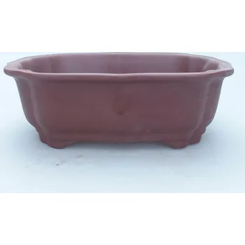 Květináč Keramická bonsai miska 21 x 15,5 x 7 cm hnědá