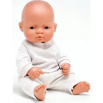 Doplněk pro panenku Mikina a teplákové legíny pro panenku Miniland 32 cm, béžové