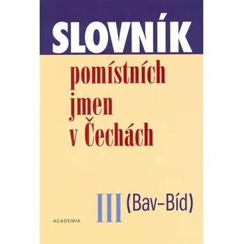 Kniha Slovník pomístních jmen v Čechách III