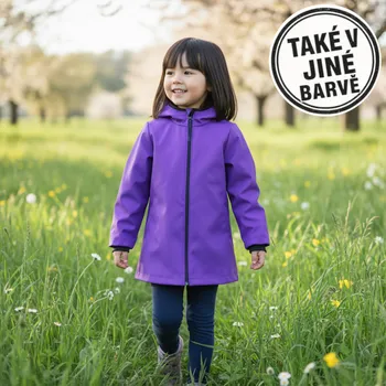 Dívčí kabát Dívčí softshellový kabátek – nezateplený, 5 barevných variant (Lehký dívčí softshellový kabátek do přechodného období)