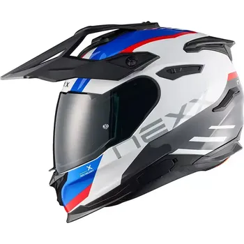 Helma na motorku Adventure helma NEXX Y.TRAVL Quest white/blue/red