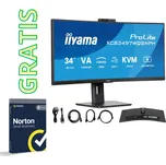 copy of iiyama XCB3497WQSNPH-B1 34" zakřivený UWQHD VA LED monitor, 120 Hz, 0,4 ms, kamera, 1xUSB-C, 2xHDMI, 1xDP 0