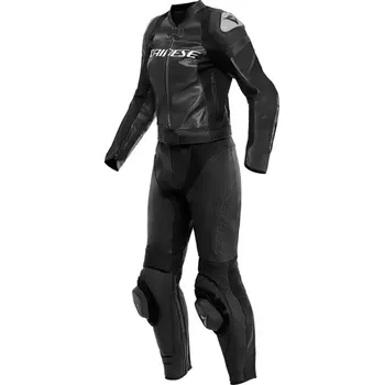Sportovní oblečení Dámská kombinéza na moto Dainese Mirage 2PCS suit black/black/white vel. 40