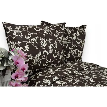 Povlečení Povlečení bavlna 100% 160x200 Zakázaný květ hnědý 3497 Kobi Polská firma