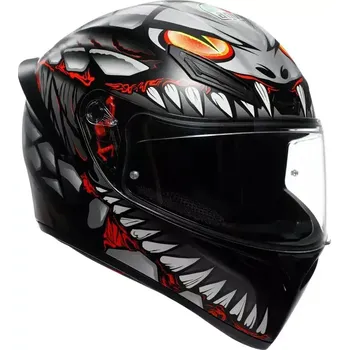 Helma na motorku Integrální helma AGV K1 S E2206 LYZARD MATT BLACK/GREY/RED