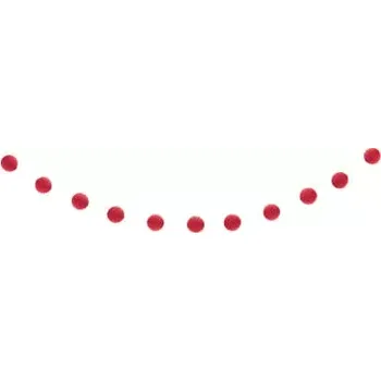Girlanda papírová - červené koule 2.13m