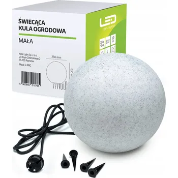 Stojací lampa Světelná koule ZAHRADNÍ LAMPA stojací "kámen" průměr 25 cm dekorativní E27