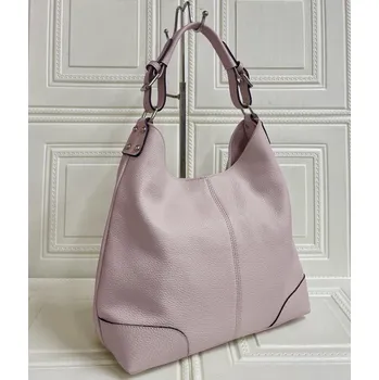 Kabelka MaxFly dámská kožená kabelka 5375 světle růžová