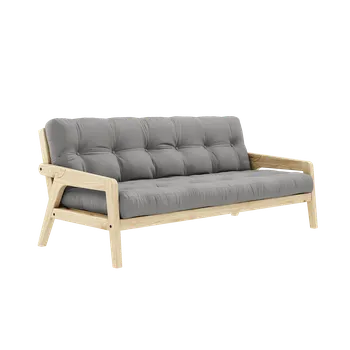 Pohovka KARUP DESIGN Dřevěná rozkládací pohovka GRAB šedá 204 cm 132101746
