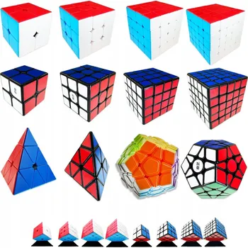 ostatní stavebnice SADA KOSTEK 2x2 3x3 4x4 5x5 Pyramida Megaminx - 12 Ks MoYu QiYi RYCHLÉ