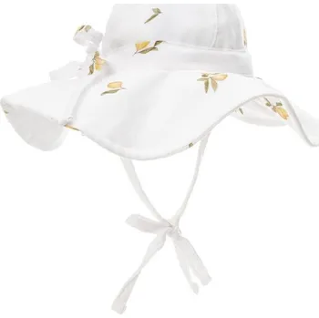 Čepice T-TOMI BIO klobouček mušelínový Lemonade bílá vel. 0-6 m.
