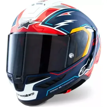 Helma na motorku Helma na moto 2025 Alpinestars Supertech R10 Pedro Acosta Le blue/red/white matt