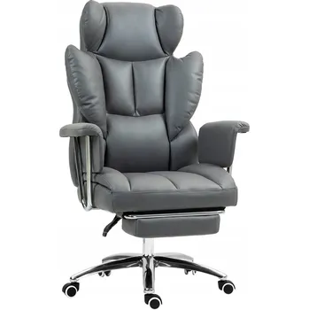 Otočná kancelářská židle Homcom šedá