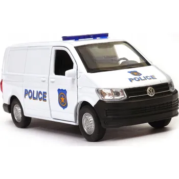 autíčko Kovový model auta Volkswagen Transporter T6 POLICIE 1:34 -39 Welly Nex polic