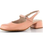 Wonders lakované lodičky se širokým podpatkem a volnou patou melon D-2401 - 41 | P704201