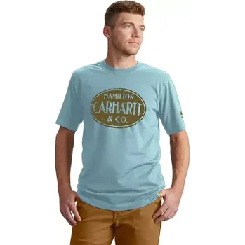 Oblečení a móda CARHARTT Hamilton Graphic S/S t-shirt summer blue vel. S