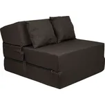 Fimex Rozkládací křeslo - matrace pro hosty Comfort Sawana hnědé 70x200x15 cm