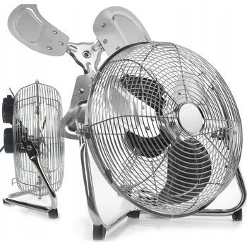 Domácí ventilátor KOVOVÝ PODLAHOVÝ VENTILÁTOR CIRKULÁTOR 120W 50CM PRŮMYSLOVÝ VĚTRÁK OCEL