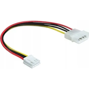 Napájecí kabel Delock Molex 4pin Floppy napájecí kabel, 0.24m, Vícebarevný (83184)