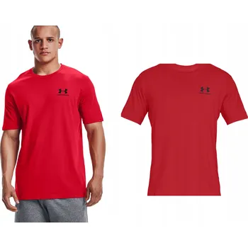 Pánské oblečení Pánské Tričko Under Armour Sportstyle Left Chest vel. velikost L, červené