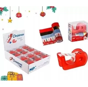 Lepicí páska Dekorativní vánoční washi páska 12mm x 3m