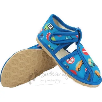 Chlapecké bačkory Dětské inovativní pantofle RAK 100015-4 Auta modrá - vel. 26