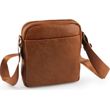 Pánská taška crossbody 20x23 cm - 1 hnědá koňak