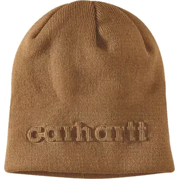 Módní doplněk CARHARTT Knit Embossed beanie carhartt® brown