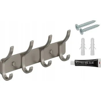 Věšák Šatní ramínko kovový AZAJ, odstíny šedé, šedý